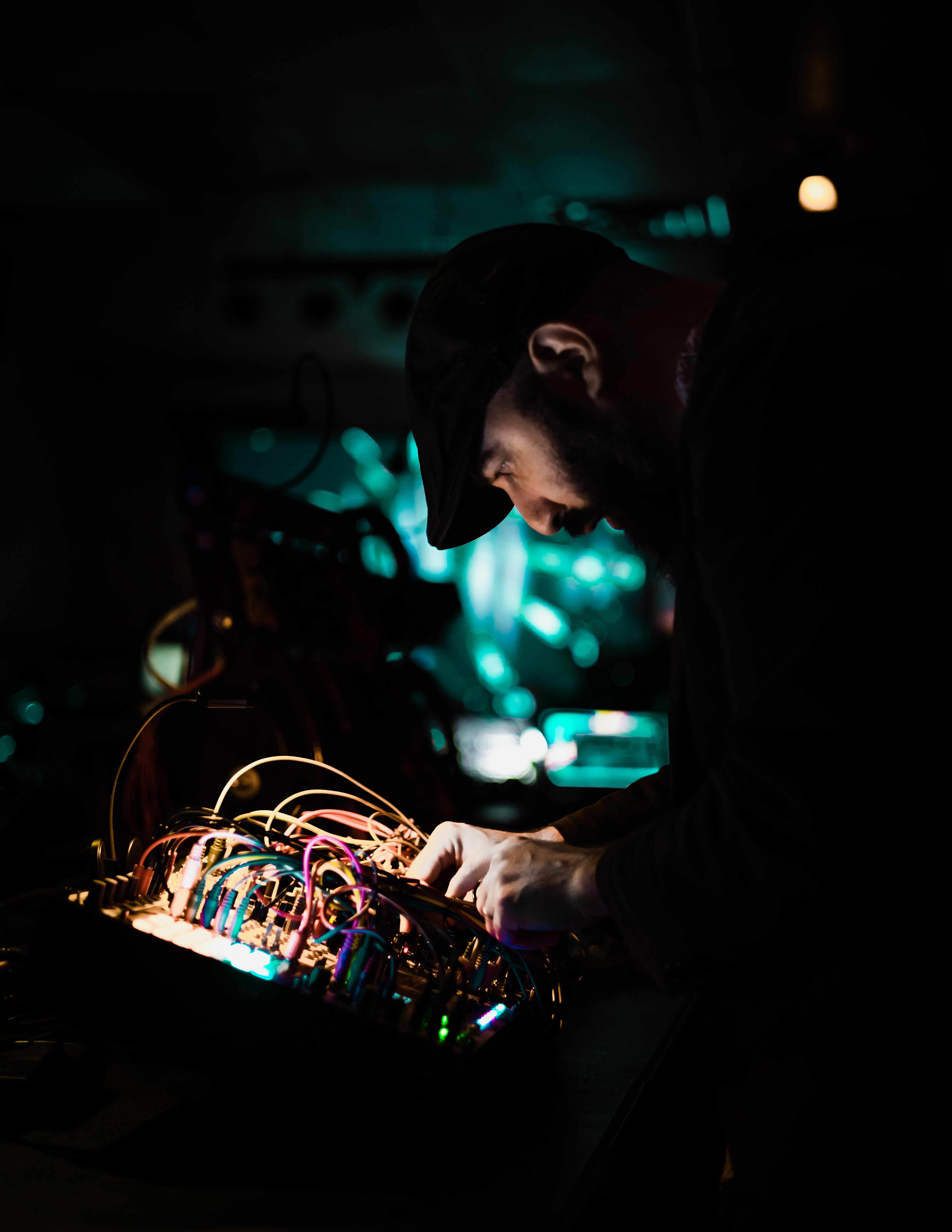 Me playing live with a modular synth
